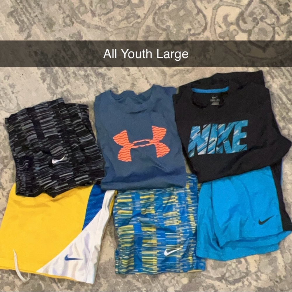 Nike under, armour boys large L